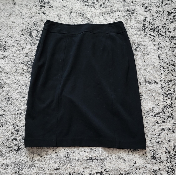 ANN TAYLOR Button Pencil Skirt Womens Size 6 Black - Picture 6 of 6